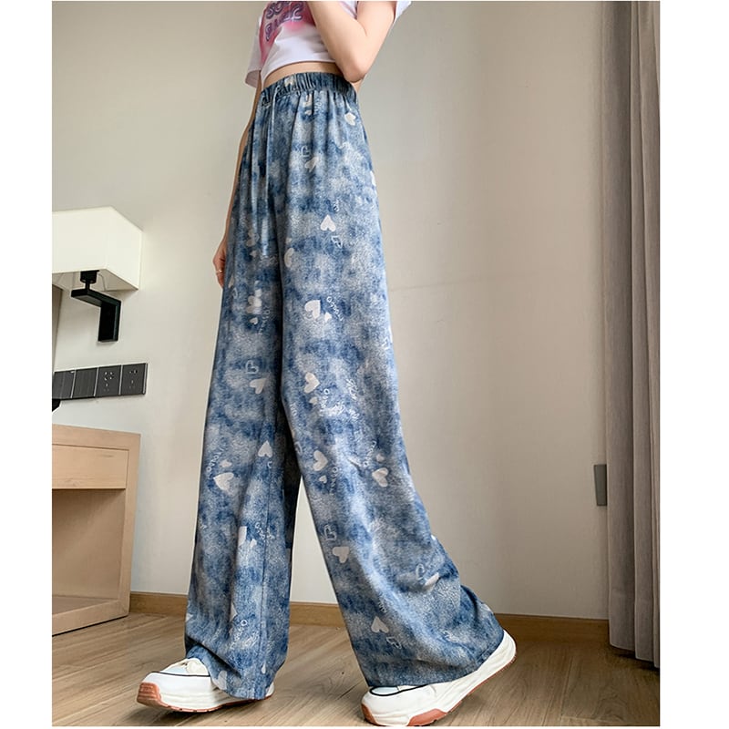 [FENGLIN Series] ★Casual Pants★ Bottoms Trousers Cool Blue Blue Slimming Hat Summer Clothes