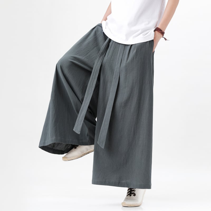 [MUFENG Series]★China style trousers★ 3color gaucho pants bottoms unisex men's large size simple casual