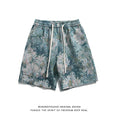 Load image into Gallery viewer, [Satoru Series] ★Shorts★ 3color Floral Pattern Bottoms Short Length Pants Unisex Men's Blue Black Green
