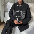 Load image into Gallery viewer, [PVPVPV Series] ★China Style Outer★ Jacket Unisex Men's China Button Dragon Black White
