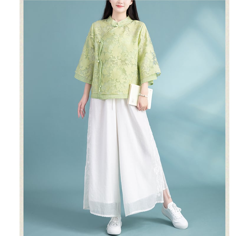 [Qing Series]★China style tops★ 3color Chinese style shirt, Chinese clothes, summer clothes, cool, Chinese clothes, Tang clothes, retro