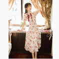 Load image into Gallery viewer, [Hanasha Castle Series] ★China style dress★ Floral pattern, retro, improves temperament, long length, SML, short sleeves, summer, festivals
