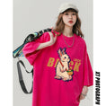 Gallery viewerに画像を読み込む, 【YOUHANシリーズ】★Tシャツ★ 4color トップス 男女兼用 メンズ 半袖トップス レトロ ゆったり 兎 ウサギ
