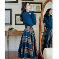 Load image into Gallery viewer, [reasure Island Series]★Setup★ 2-piece set knit tops plaid skirt retro
