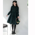 Load image into Gallery viewer, [Mokuyi Series] ★One Piece★ 2color Long Sleeve One Piece Women's Cute Retro Black Green
