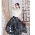 Load image into Gallery viewer, [Kyoto series]★China style skirt★ 2color bottoms chiffon irregular cute easy to match white black
