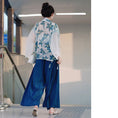 Load image into Gallery viewer, [Haruyama Mokugo Series] ★Chinese style pants★ Improved Chinese clothing, plain, everyday wear, Chinese clothing, blue, blue, easy to match
