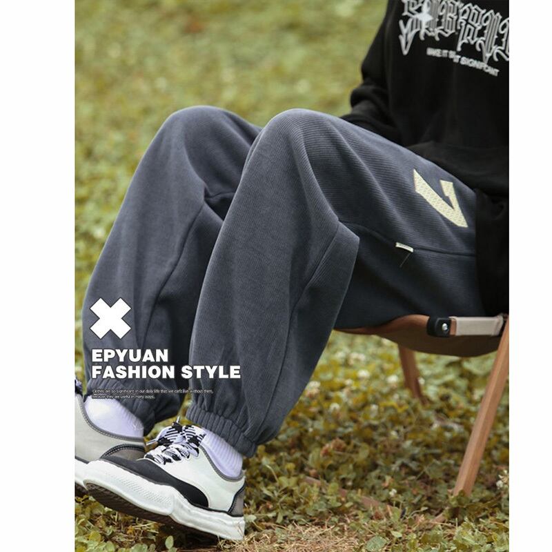 [PAONAN Series]★Pants★ Brushed lining available 2color casual pants, large size, unisex, men's, black, gray