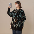 Load image into Gallery viewer, [Ushiomiomi Series]★Sweater★ 3color knit tops Unisex Men's Floral pattern Fashion Easy to match
