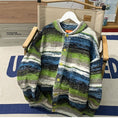 Load image into Gallery viewer, [SENSU Series]★Cardigan★ 3color sweater outerwear unisex men's oil painting style vertical stripes striped pattern
