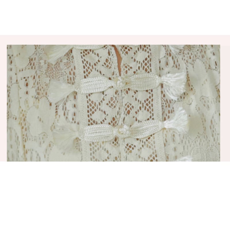 [BAIRIMENG Series]★China style dress★ Lace dress Improved Chinese dress Summer clothes Beige