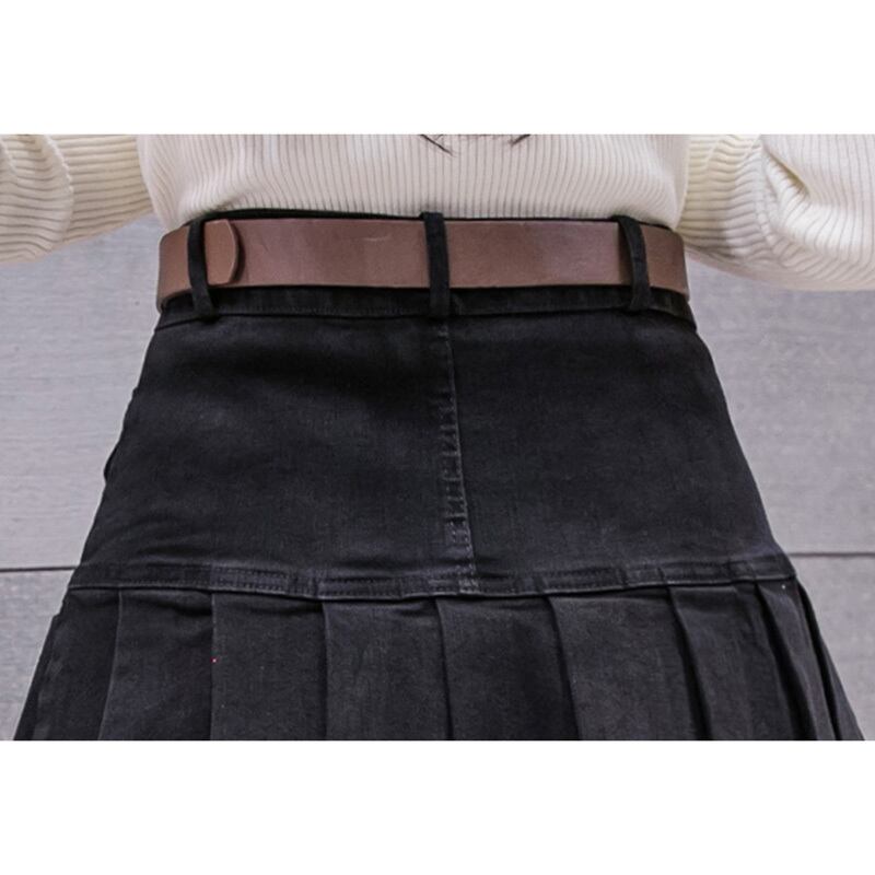 [DIANTOU series]★Skirt★ Mini skirt Denim skirt Black Black bottoms Fashion