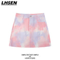 Load image into Gallery viewer, [LHSEN STUDIO Series] ★Mini skirt★ Bottoms Tie-dyed Pink Cute Slimming SML Stylish
