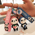 Load image into Gallery viewer, Cute Couple Panda Keychain Gift Red Blue Yellow Pink
