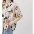 Load image into Gallery viewer, [YOUZI Series]★Retro Shirt★ Tops Printed Short Sleeves Floral Pattern Oil Painting Style Commuting Date Office Lady Office Improves Temperament
