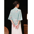 Load image into Gallery viewer, [FEXIAOYUAN series]★China style tops★ Shirt Improved temperament Improved Tang suit Thin Republic style Blue Blue Crane
