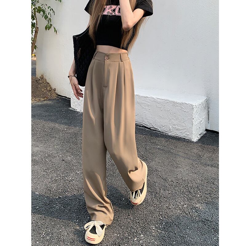 [KEKELI Series]★Casual Pants★ 6color Bottoms Slimming Plain Brown Beige Black Blue Gray Pink