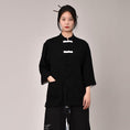 Load image into Gallery viewer, [HANZHU Series]★China style shirt★ Tops 3color Unisex Men's Large Size Black White Blue
