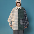 Load image into Gallery viewer, [CHAOMEICHEN series]★Jacket★ 3color outerwear stadium jacket unisex men's plaid color scheme
