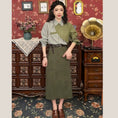 Load image into Gallery viewer, [Misslin Fashion Series]★Setup Single Order★ Shirt or Skirt Faux Layered Striped Pattern Green
