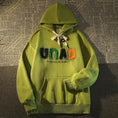 Load image into Gallery viewer, [Roba Series] ★Fleece-lined hoodie★ 2color tops unisex men's green green alphabet
