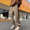 Load image into Gallery viewer, [WANXIAO Series] ★Casual Pants★ Brushed lining 2color Bottoms Trousers Corduroy Unisex Men's Large Size Khaki Brown Black
