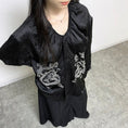 Load image into Gallery viewer, [Illustrated Series]★China Style Shirt★ Tops Dragon Embroidery Fashion Unisex Men's Black Black
