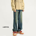 Load image into Gallery viewer, [BIGEMAN Series]★Denim Pants★ Bottoms Pants Men's Large Size Fashion Blue Blue
