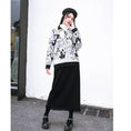 Load image into Gallery viewer, [Old Monster---Black White Reiki Series] ★Knit Skirt★ 2color Bottoms Fringe Black White White Black
