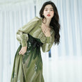 Load image into Gallery viewer, [Treasure Island Series]★Chinese style dress★ Hanfu dress Gradation Green Green SML
