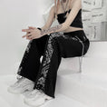 Load image into Gallery viewer, [Tide Series] ★Casual Pants★ Chain Pants Bottoms Black Black Paisley Pattern S M L XL
