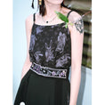 Load image into Gallery viewer, [Old Monster --- Rabbit Series] ★Camisole★ Chiffon tops tank top Cool easy to match Black
