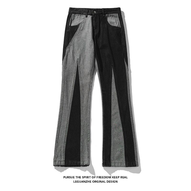 [BIGEMAN Series] ★Denim pants★ Bottoms, pants, unisex, men's, slimming, black, color scheme, trendy, large size