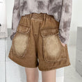 Load image into Gallery viewer, [YIDAO Series]★Shorts★ 3color Denim Pants Short Length Pants Trousers Brown Black Purple
