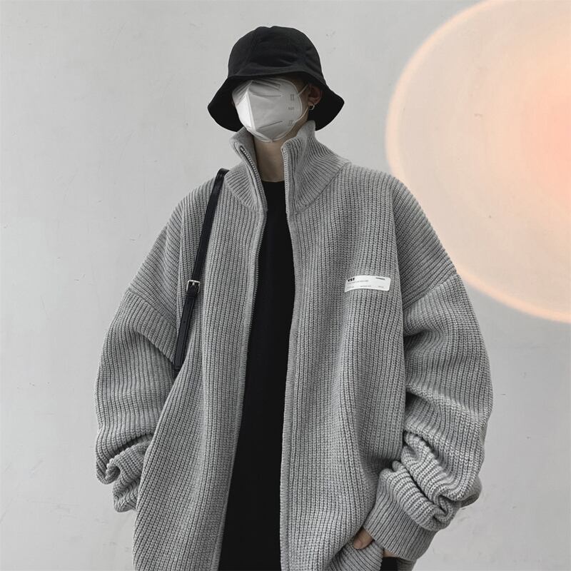 [Emeisa Series]★Sweater★ 2color Knit Tops Outerwear Cardigan Unisex Men's Simple