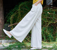 Load image into Gallery viewer, 3color Chinese Style Gaucho Pants Wind Pants Bottoms Long Length High Waist Elastic Waist
