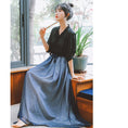 Load image into Gallery viewer, [Shobosho Series] ★Chinese-style shirt★ Hanfu shirt, plain, easy to match, black, SML, improves your temperament
