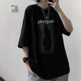 Load image into Gallery viewer, [MGJM Series]★T-shirt★ 2color Tops Short Sleeve T-shirt Unisex Men's Black White Harajuku Style Unique ML XL
