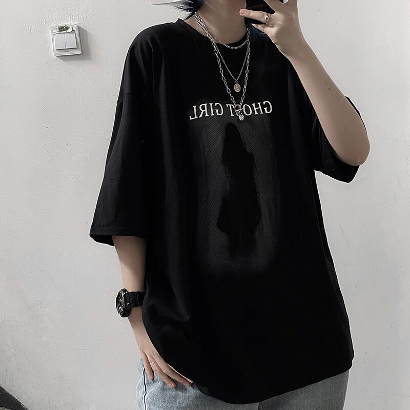 【MGJMシリーズ】★Tシャツ★ 2color トップス 半袖Tシャツ 男女兼用 メンズ 黒 白 原宿風 個性的 M L XL