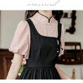 Load image into Gallery viewer, [White Moonlight Series] ★China style dress★ 2color improved cheongsam dress summer clothes fake layered black green
