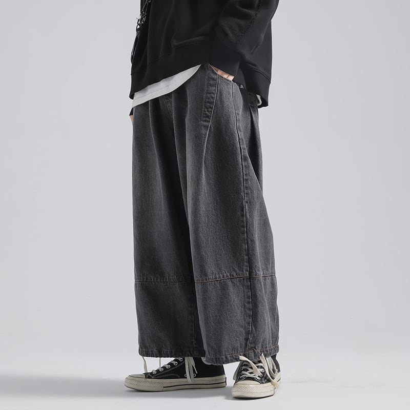 [KADISHOU series]★Denim pants★ 2color bottoms pants unisex men's simple black blue large size