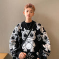 Load image into Gallery viewer, [PPG Series]★Sweater★ 2color Tops Unisex Men's Large Size Dragon Dragon Pattern New Year Black Red
