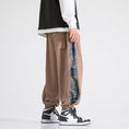 Load image into Gallery viewer, [Mowensai Series] ★Casual Pants★ 3 Colors Unisex Men's Switching Black Brown White
