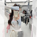 Load image into Gallery viewer, [MEIMEI Series] ★Tops★ T-shirt, long sleeve, cute, stylish, short length, cat, cat, cat
