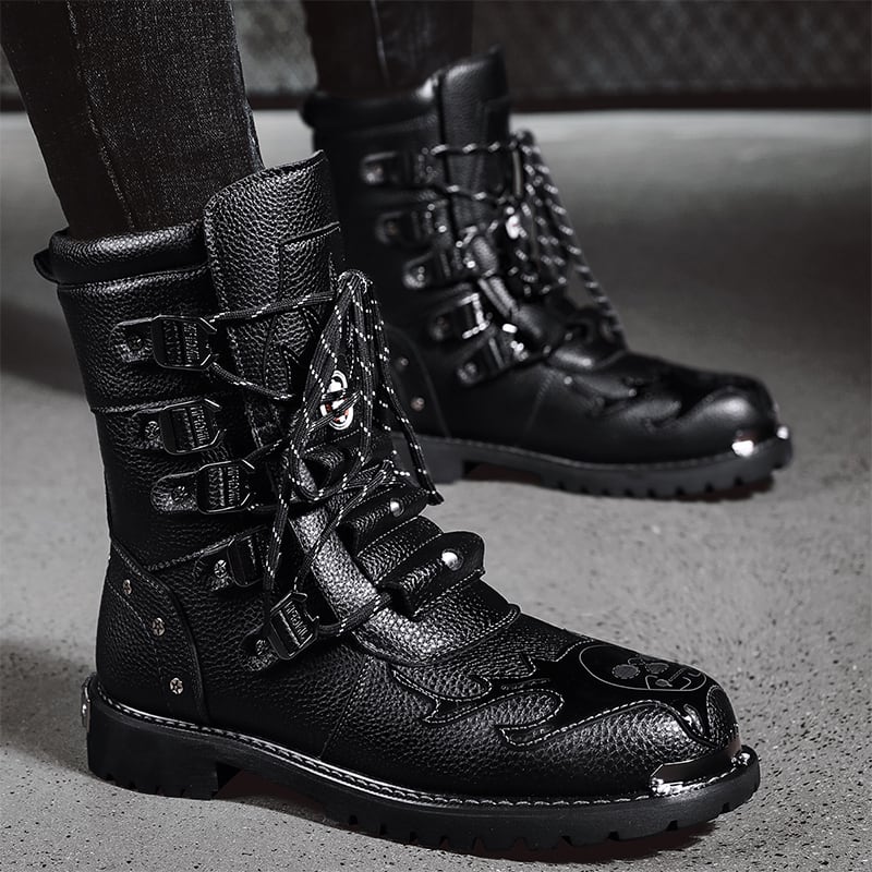 [Shiodong Series] ★Boots★ Martin Shoes Fashion Men's Size 39-46 Thick Black Easy to match