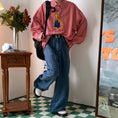 Load image into Gallery viewer, [C2 Studios Series]★Denim Pants★ 2color Pants Bottoms Casual Blue Black Retro
