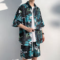 Load image into Gallery viewer, [BIGEMAN Series]★Setup★ Shirt + Shorts 4color Unisex Men's Large Size Aloha Shirt
