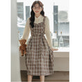 Load image into Gallery viewer, [MEIYI Series] ★One Piece★ Women's Plaid Fake Layered Commuting Date Cute
