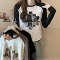 Load image into Gallery viewer, [XIMILU Series]★T-shirt★ 3color Tops Long Sleeve Cat Cat Cat Slimming Slim Black White Brown
