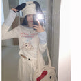 Load image into Gallery viewer, [MEIMEI Series] ★Tops★ T-shirt, long sleeve, cute, stylish, short length, cat, cat, cat
